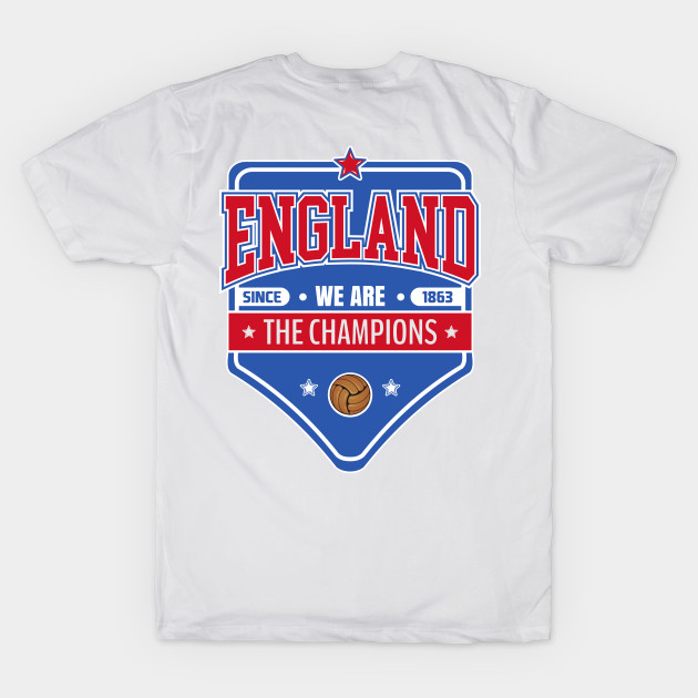 England Football Blue Red Badge by VISUALUV